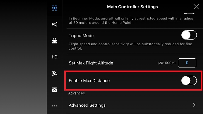 dji mavic max distance