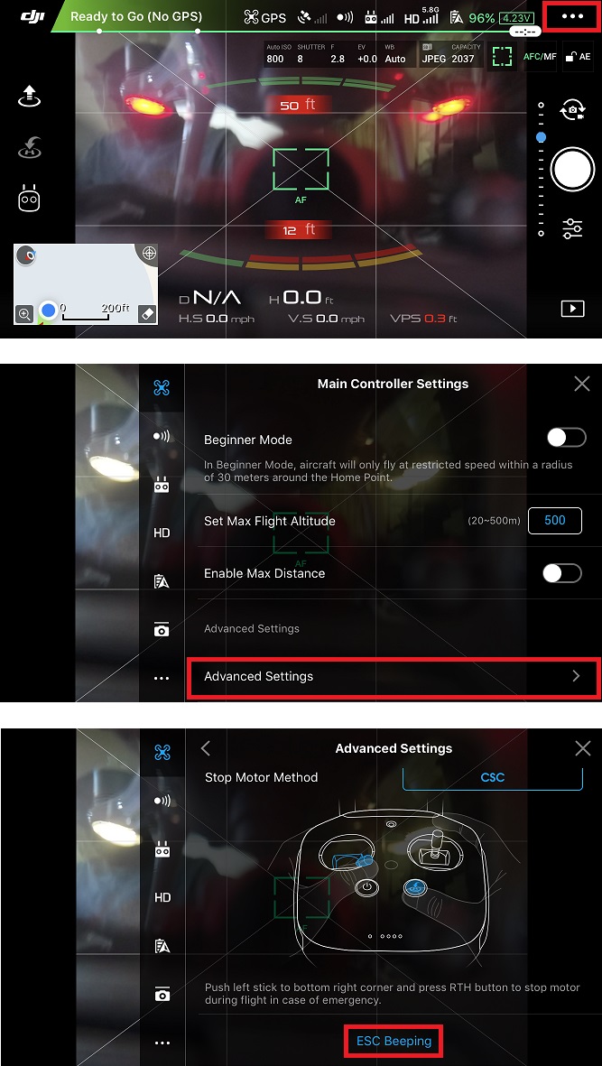 Dji phantom 3 2024 beeping on startup