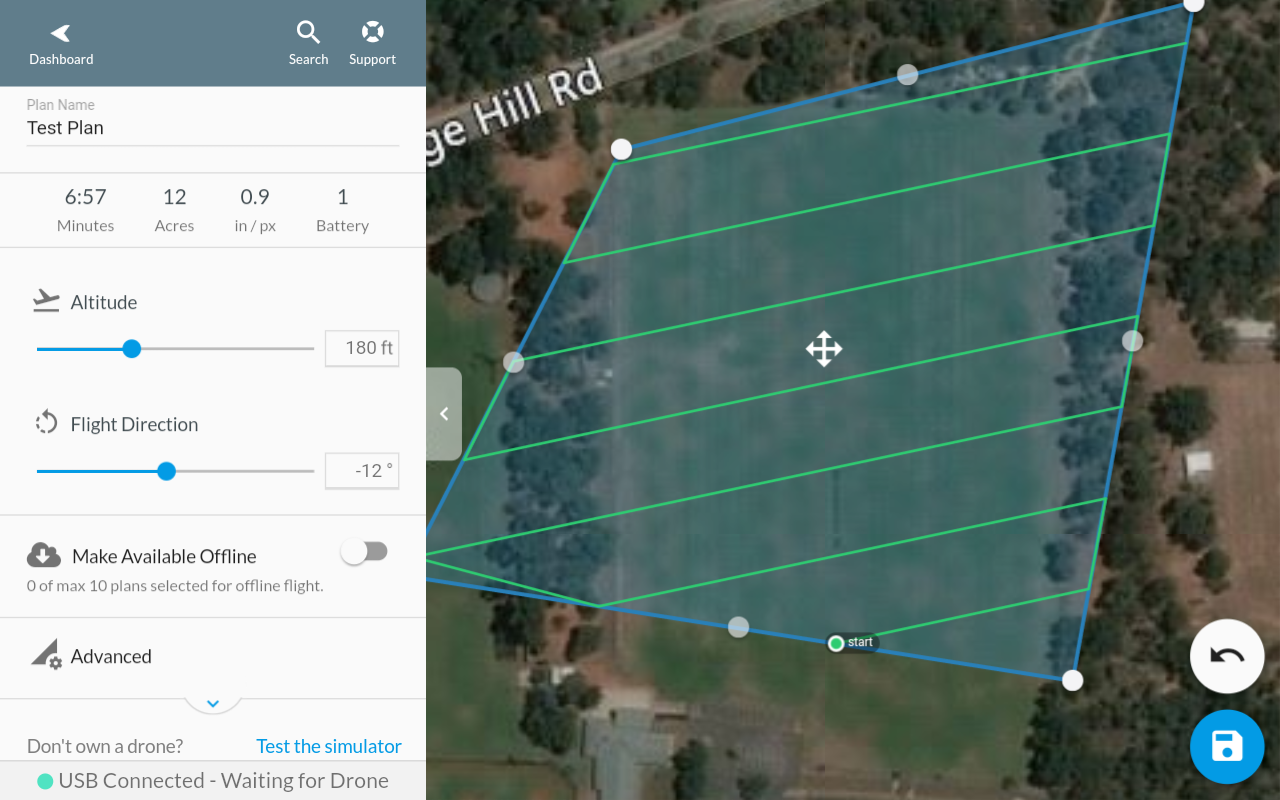 Litchi store drone mapping