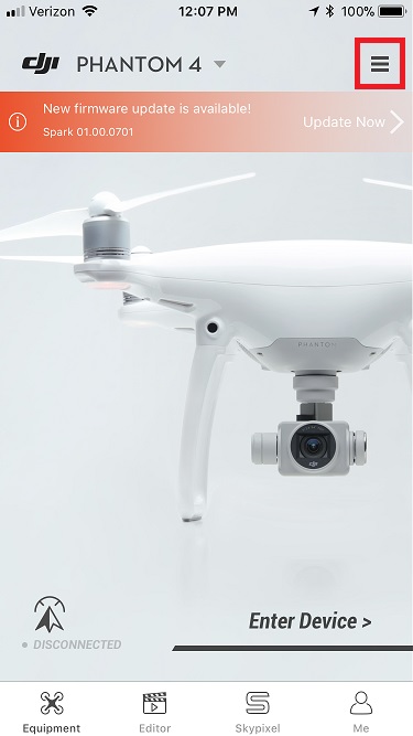 Dji phantom 4 pro store remote controller firmware update