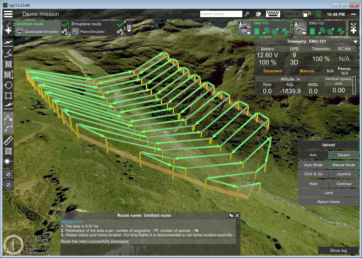 Terrain following sale drone