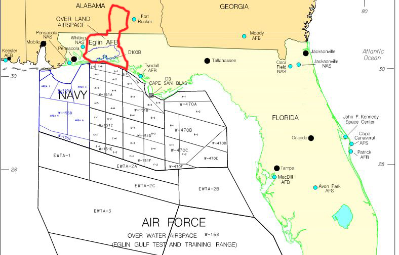 Image result for eglin afb air space map