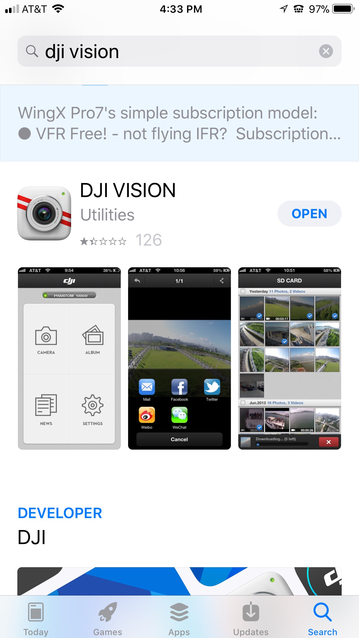 dji phantom vision app