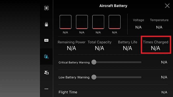 dji battery cycle count