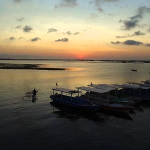 Sunset at Benoa Bay Bali in 4k