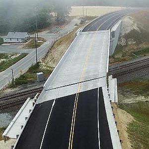 Updated (9/18/16) Aerial View of NCDOT Grade Separated Crossing Construction - McLeansville, NC