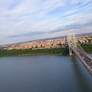 NYC George Washington Bridge - Views from a Drone (DJI Phantom 4) Up Close & Personal