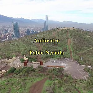 Phantom 3 Advanced aerial view bienvenido a Santiago de Chile