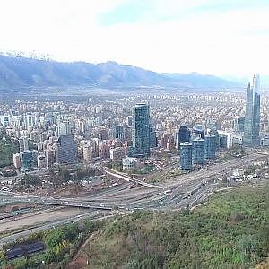 Phantom 3 Advanced aerial view Santiago de Chile from 600 Meters above sea level