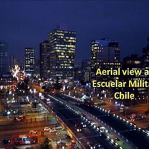 Aerial view at Metro Escuelar Militar in Santiago, Chile