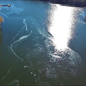 Frigid Flight Over Lake Mackintosh - Whitsett, NC