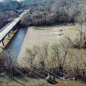 Flight Over Saxapahaw Mill Race Paddle Access Area on the Haw River - Saxapahaw, NC