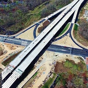 Latest Aerial Views of the Northwest Section of I-840 Urban Loop Construction - Greensboro, NC