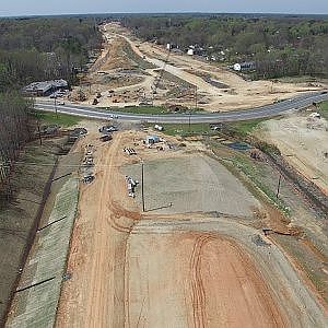 Latest Aerial Views of Lawndale Dr. & Cotswold Ave. Intersection Construction - Greensboro, NC
