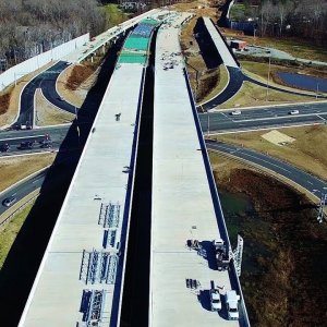Latest Aerial Views of the Northwest Section of I-840 Urban Loop Construction - Greensboro, NC