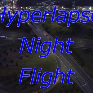 Hyperlapse Night Flight Over I-85 & University Dr. - Burlington, NC