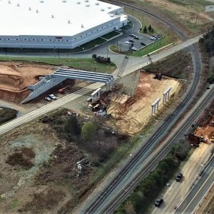 Aerial View of N.C. 119 North Relocation Project - Mebane, NC