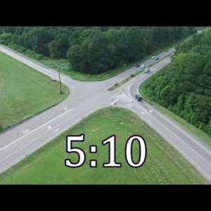 Aerial View Intersection of I-40 W Off/On Ramp & Old NC 86 - Time Lapse Traffic Flow