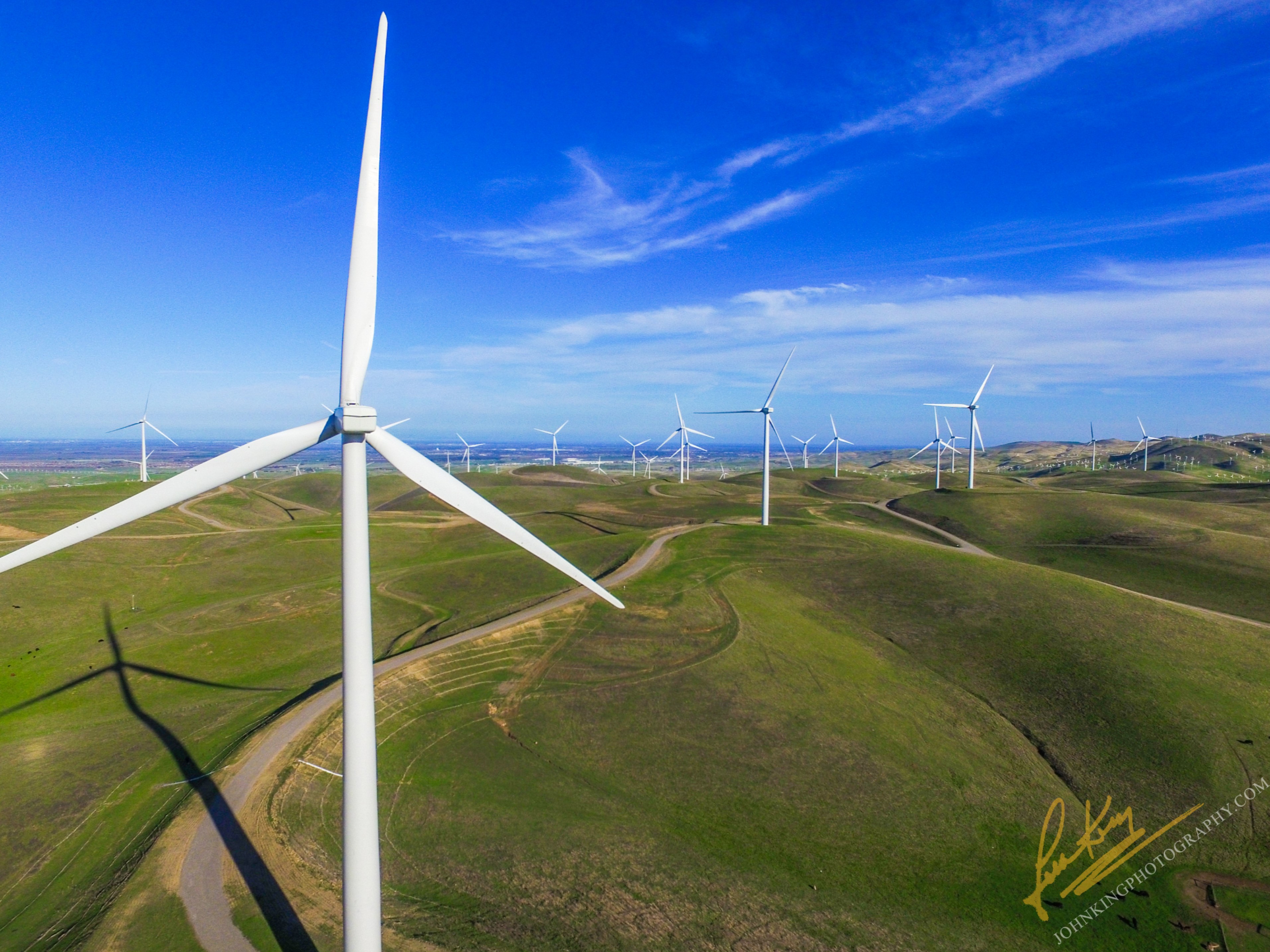 Altamont Pass Windfarm, on the eastern edge of the San Francisco Bay Area