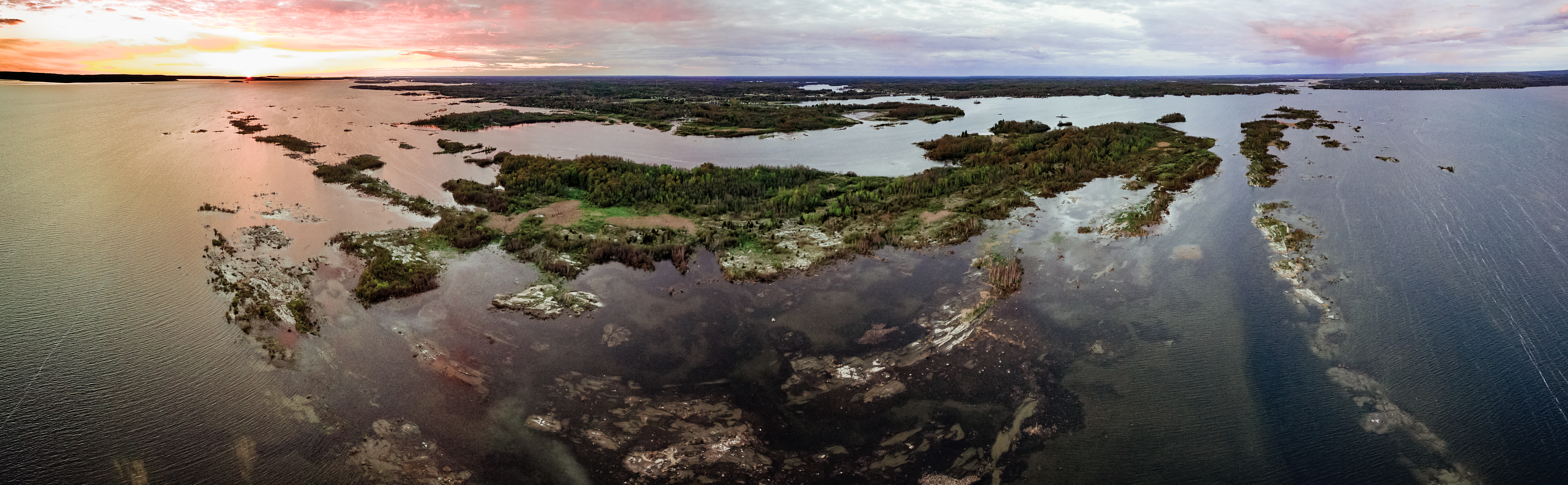 Georgian Bay, Ontario, Canada - Sunset over Green Island