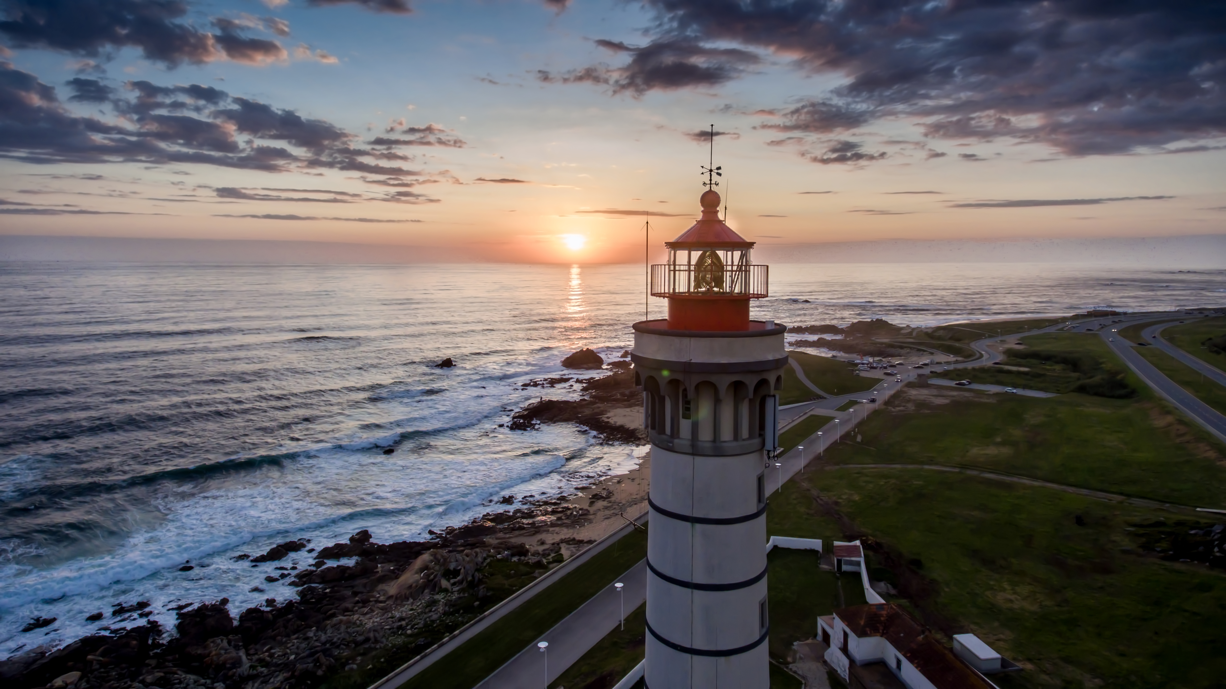 Light house at Leça da Palmeira, Portugal.