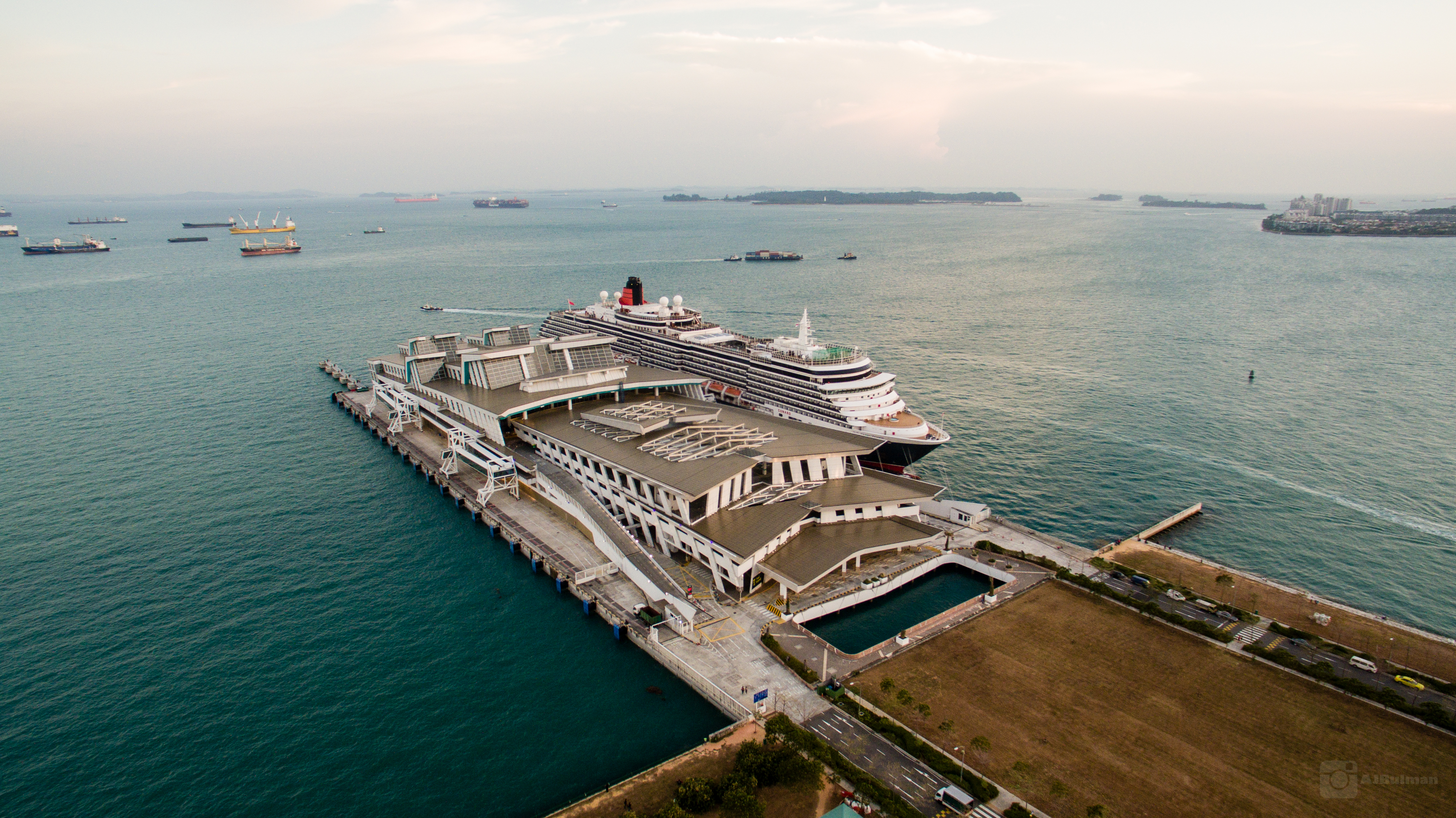 Queen Victoria Docked in Singapore