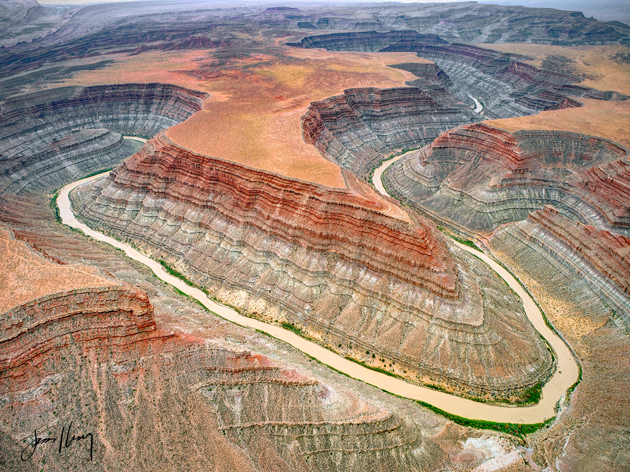 San Juan River at Lime Ridge, San Juan County, Utah | DJI Phantom Drone ...