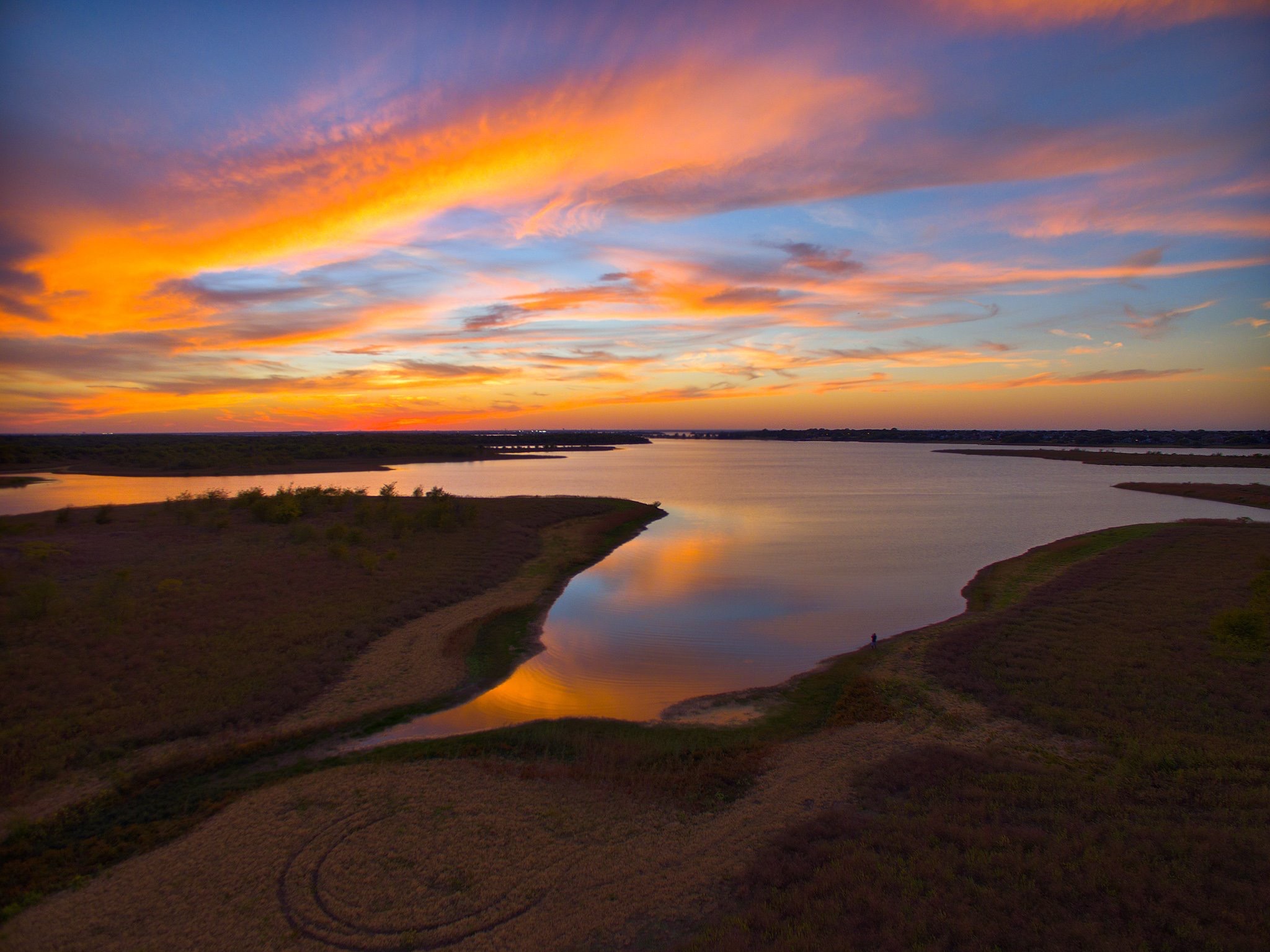 Sunset shoreline trail